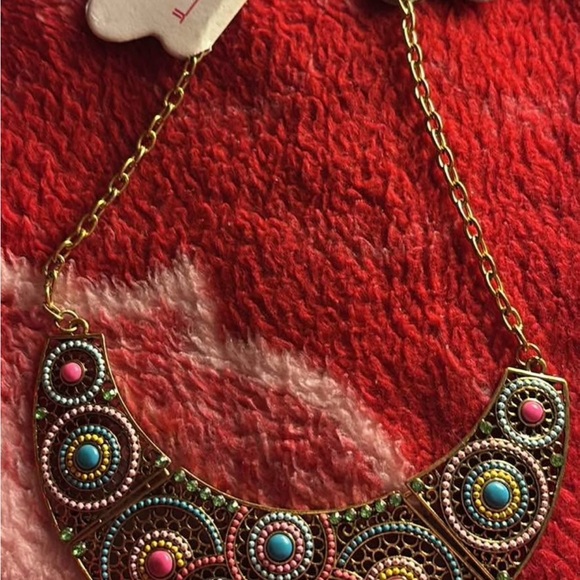 Colorful Statement Necklace - Picture 2 of 2